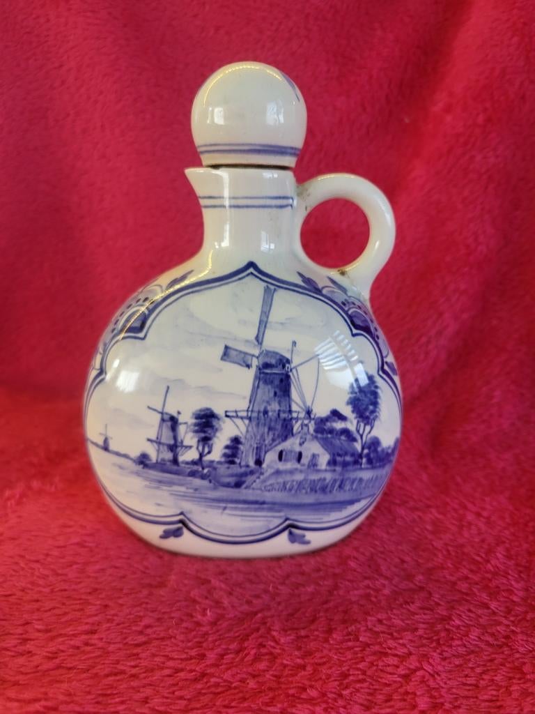 Delftsblauwe porseleinen kan Goedewaagen Gouda 16,5 cm, Ophalen
