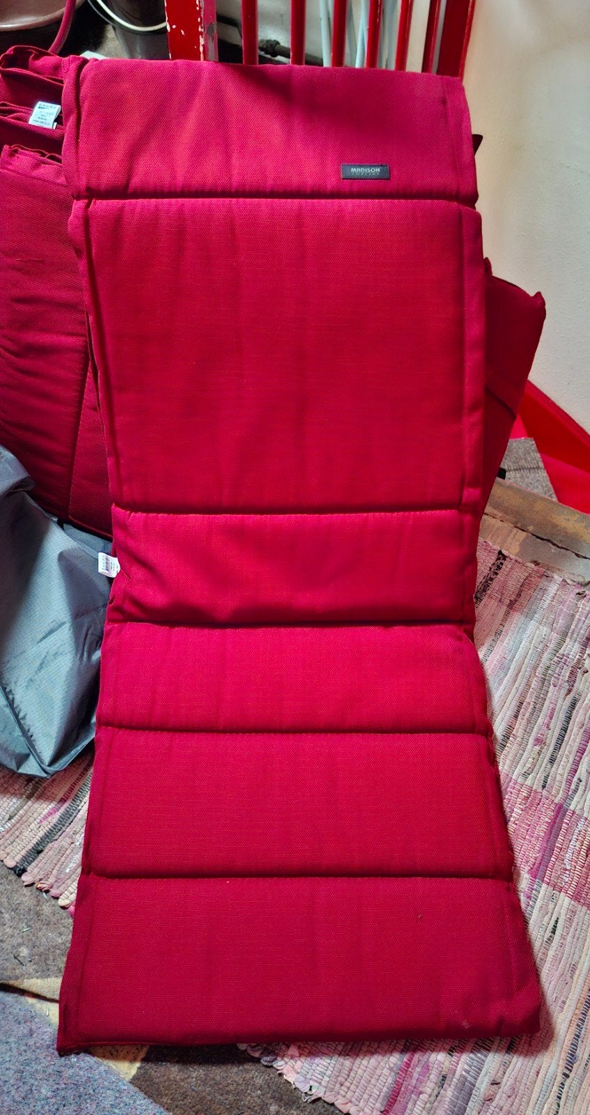 4 Nieuwe Stoelkussens voor Tuinset - Rood, Ophalen of Verzenden, Nieuw, 4 zitplaatsen, Tuinset