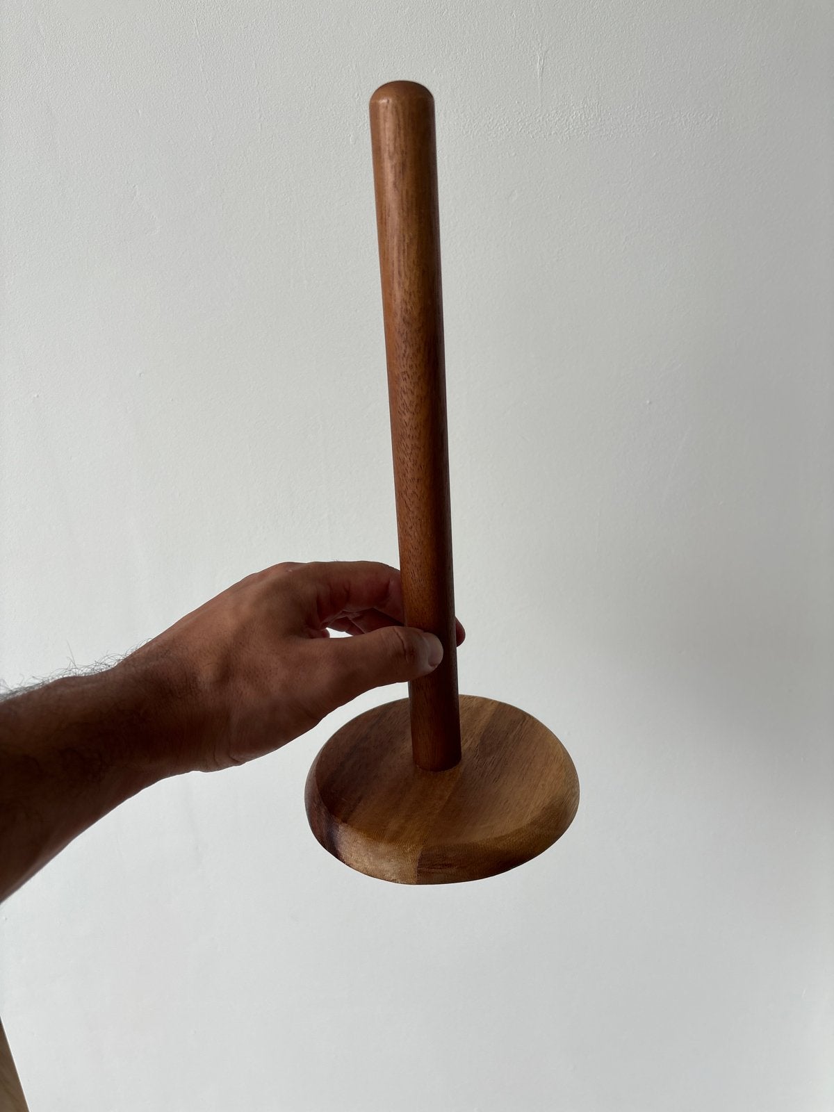 Houten keukenrolhouder, Ophalen, Hout, Bruin, Overige typen