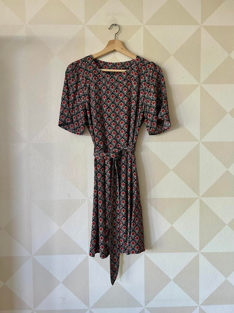 King Louie Mila Tunic Dress jurk blauw rood S/36 NIEUW, Blauw, Nieuw, Ophalen of Verzenden, Maat 36 (S)