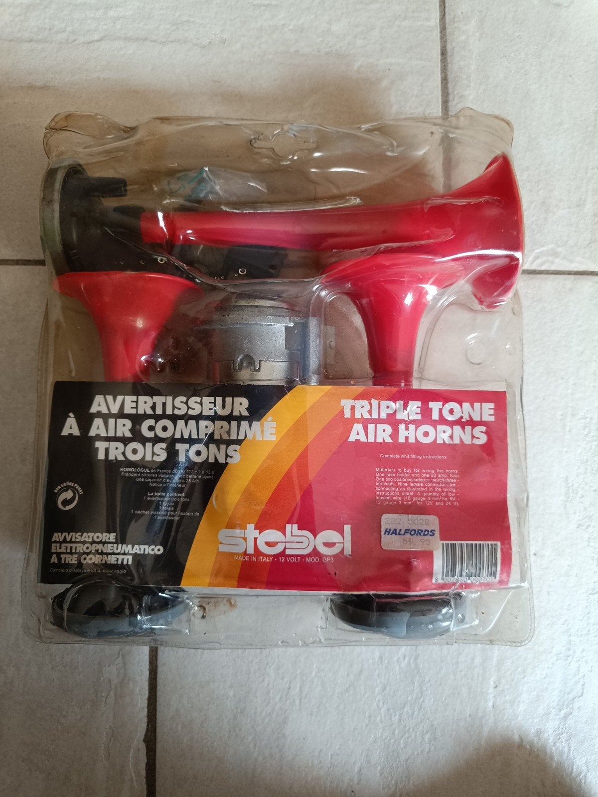 Stebel Triple Tone Luchthoorns 12V - Nieuw in verpakking, Ophalen