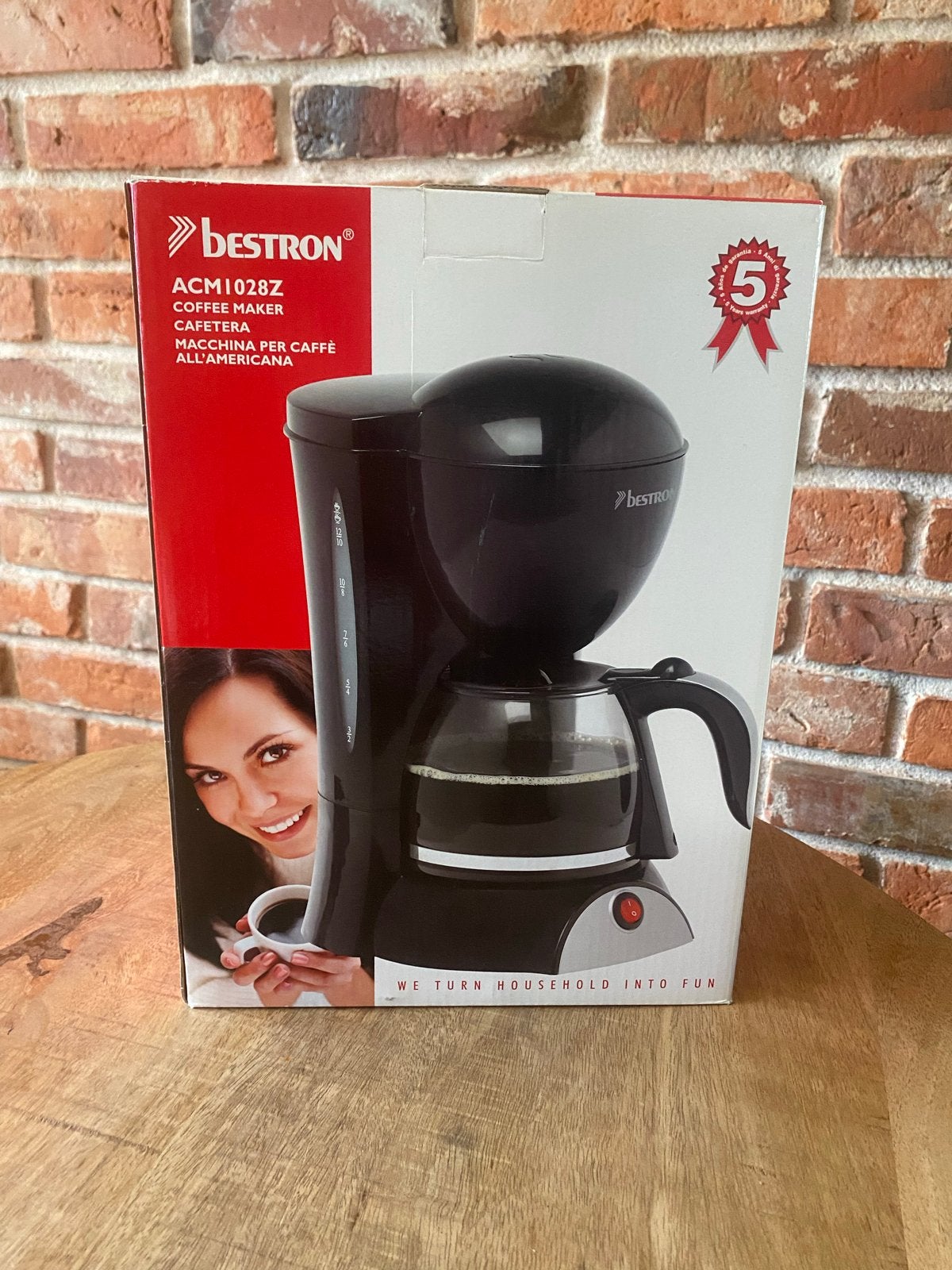 Bestron ACM1028Z Koffiezetapparaat - Nieuw in doos, Witgoed en Apparatuur, Gemalen koffie, Ophalen of Verzenden, 4 tot 10 kopjes
