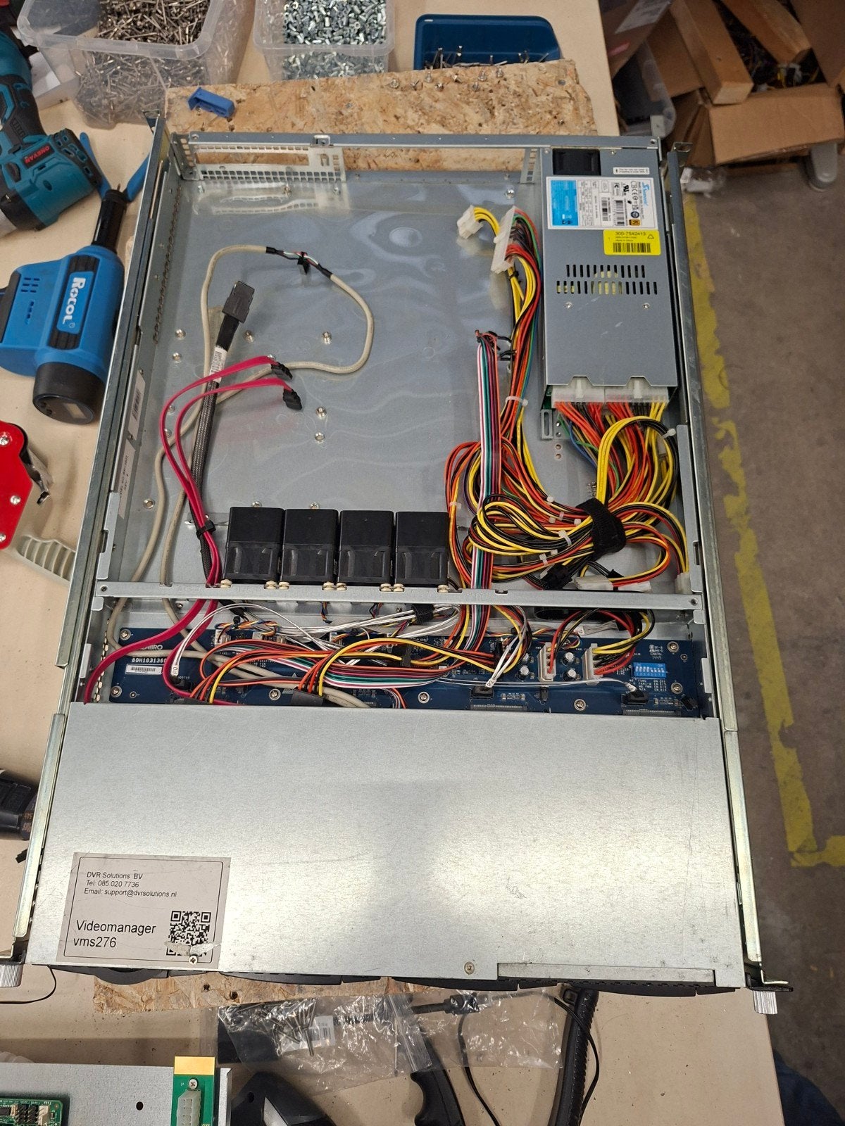 1U Server Case met 500W PSU en Rails - Ideaal voor Rack, Ophalen of Verzenden, Zxx, Hh, Fff