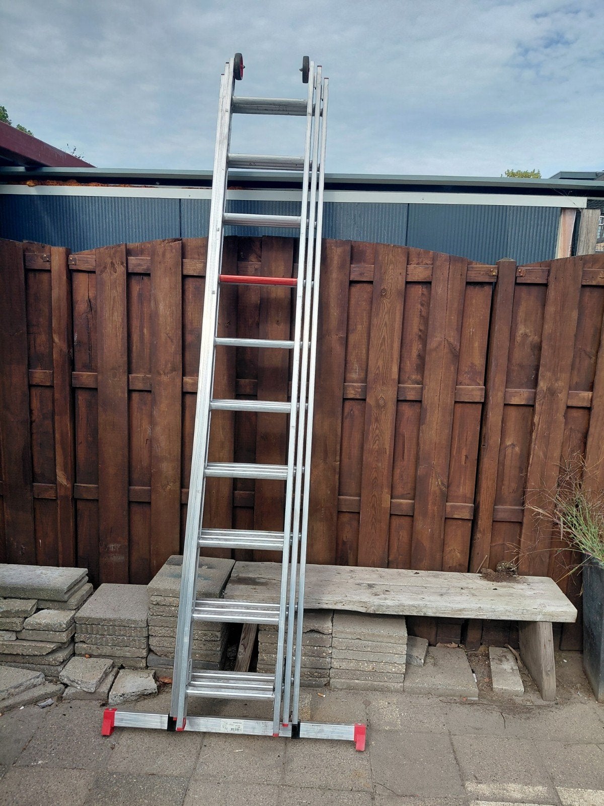 Altrex schuifladder  3x10 ladder – vrijwel nieuw, Ophalen of Verzenden, Zo goed als nieuw, Ladder, Opvouwbaar of Inschuifbaar