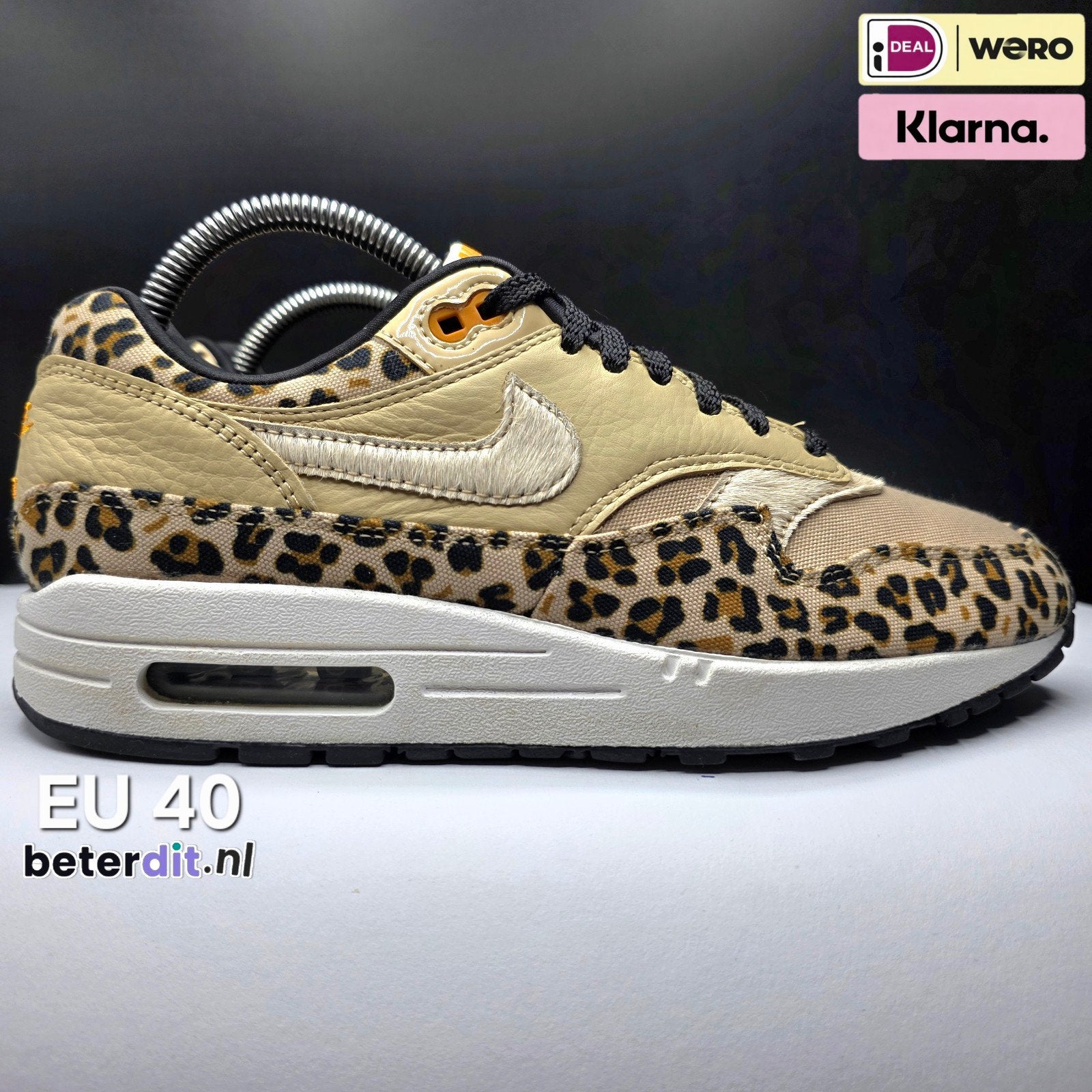 Nike Air Max 1 Premium 'Leopard' Maat: 40, Kleding | Dames, Schoenen, Beige, Ophalen of Verzenden, Nike, Nike