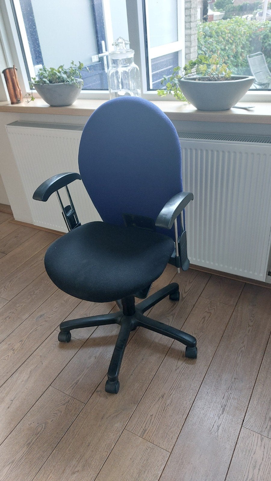 Bureaustoel - Blauw/Zwart, Ophalen, Blauw