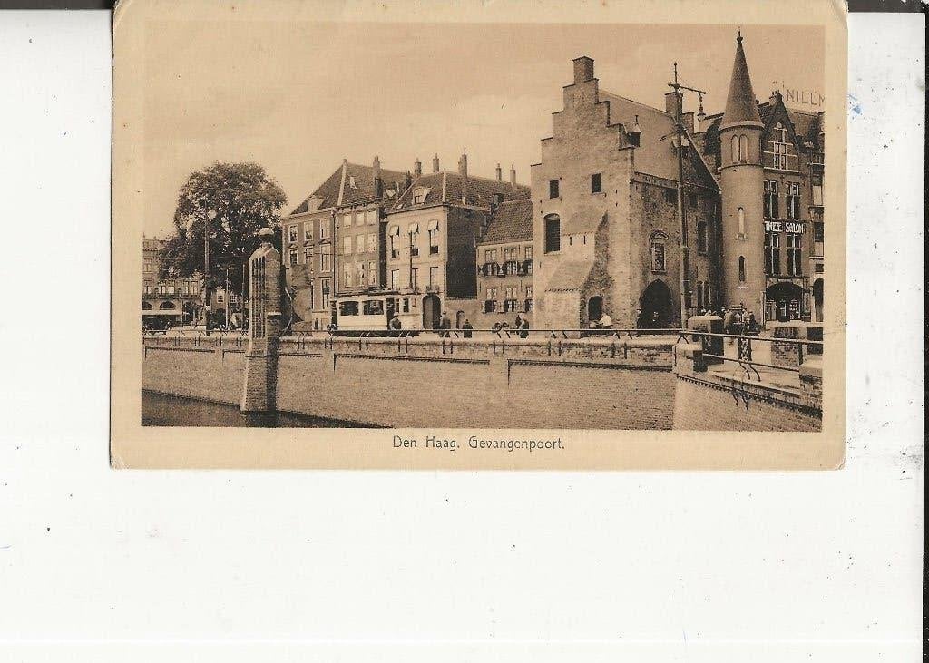 Den Haag Gevangenpoort Theesalon en tram 1juli 1929, Verzamelen, Ophalen of Verzenden, 1920 tot 1940, Ongelopen, Zuid-Holland