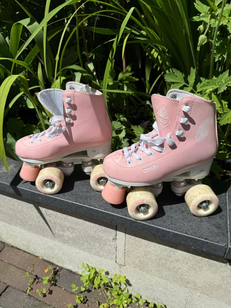 Roze Oxelo rolschaatsen maat 31, Kinderen en Baby's, Speelgoed | Buiten | Rolschaatsen, Ophalen, Gebruikt, Kinderen