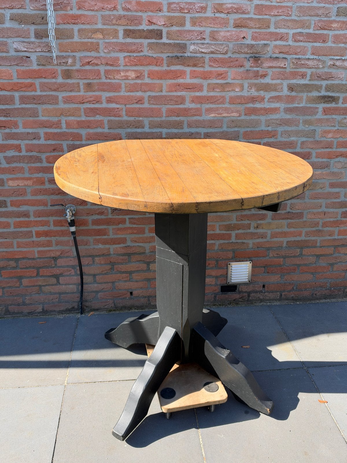 Robuuste eiken statafel - Perfect voor feestjes!, Ophalen, Gebruikt