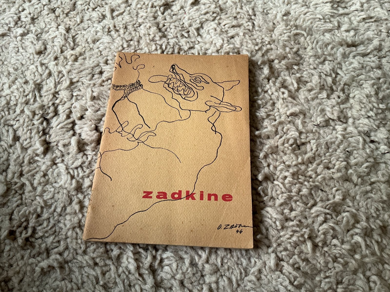 Zadkine Tentoonstellingscatalogus - Vintage Kunstboek, Ophalen of Verzenden, Zo goed als nieuw, Europa overig