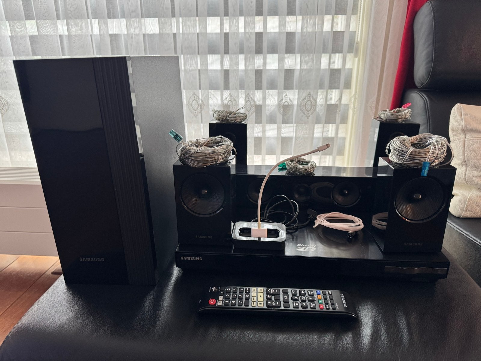Samsung HT-E5500 5.1 Home Cinema Systeem met Blu-ray, Audio, Tv en Foto, Home Cinema-sets, Gebruikt, Blu-ray-speler, 70 watt of meer