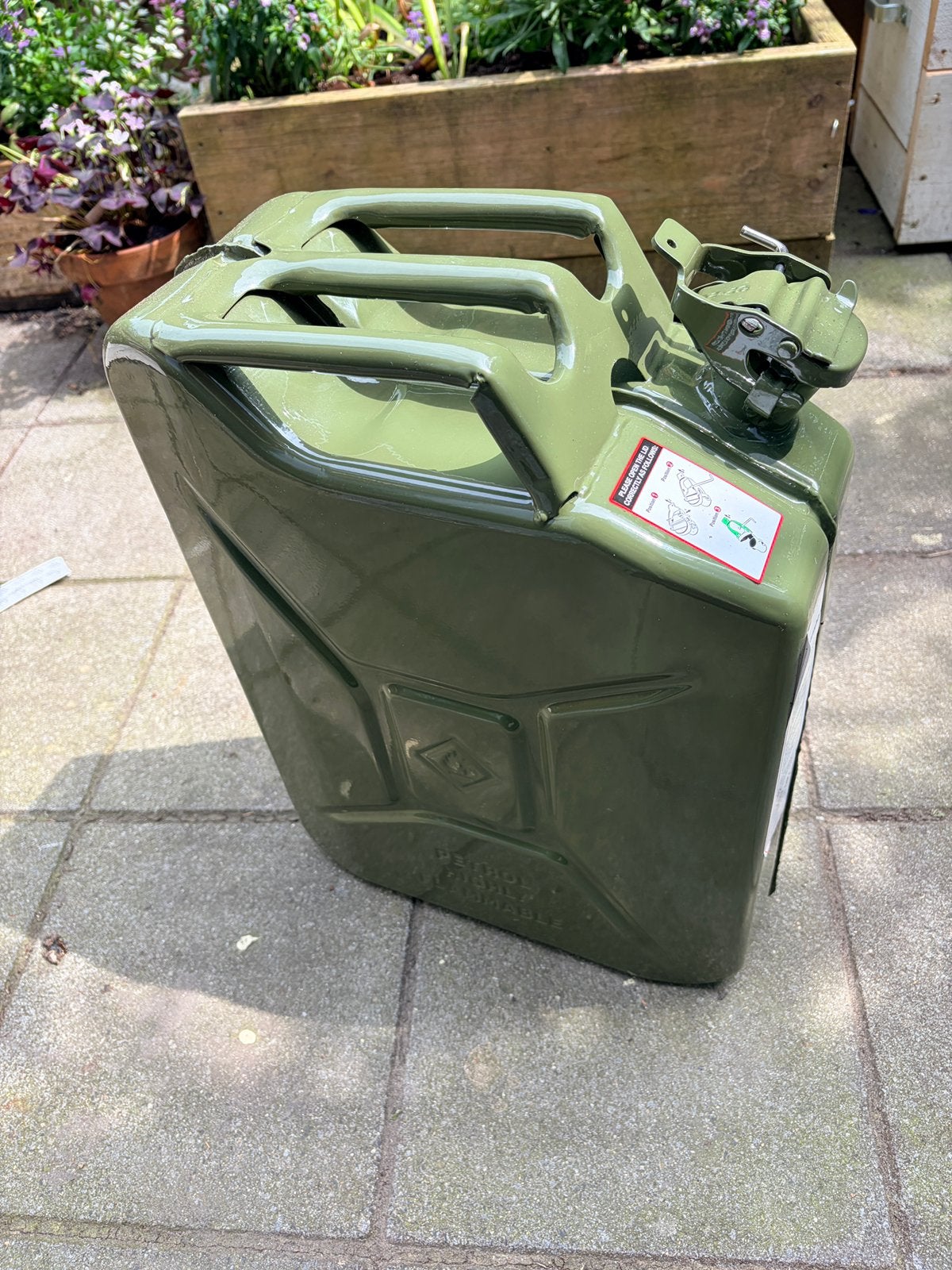Stalen brandstof jerrycan 20 liter UN goedgekeurd, Ophalen of Verzenden, Nieuw