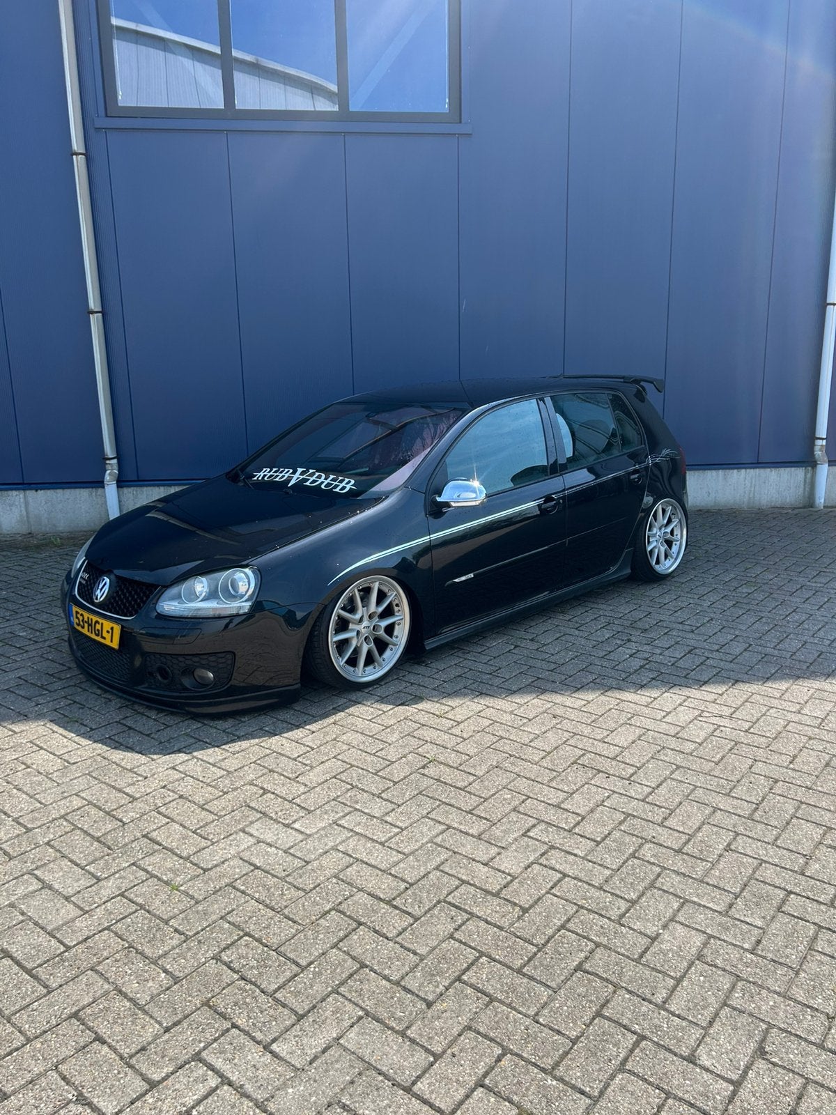 Volkswagen Golf 2.0 GTI 147KW 2008 Zwart airride, Auto's, 4 cilinders, Zwart, Origineel Nederlands, Handgeschakeld