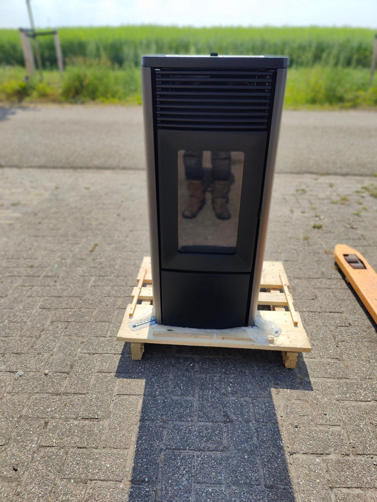 MCZ EGO AIRMATIC 8M3 CORE Pelletkachel - Nieuwstaat, Ophalen of Verzenden, Zo goed als nieuw, Vrijstaande haard, Info@mcz.it
