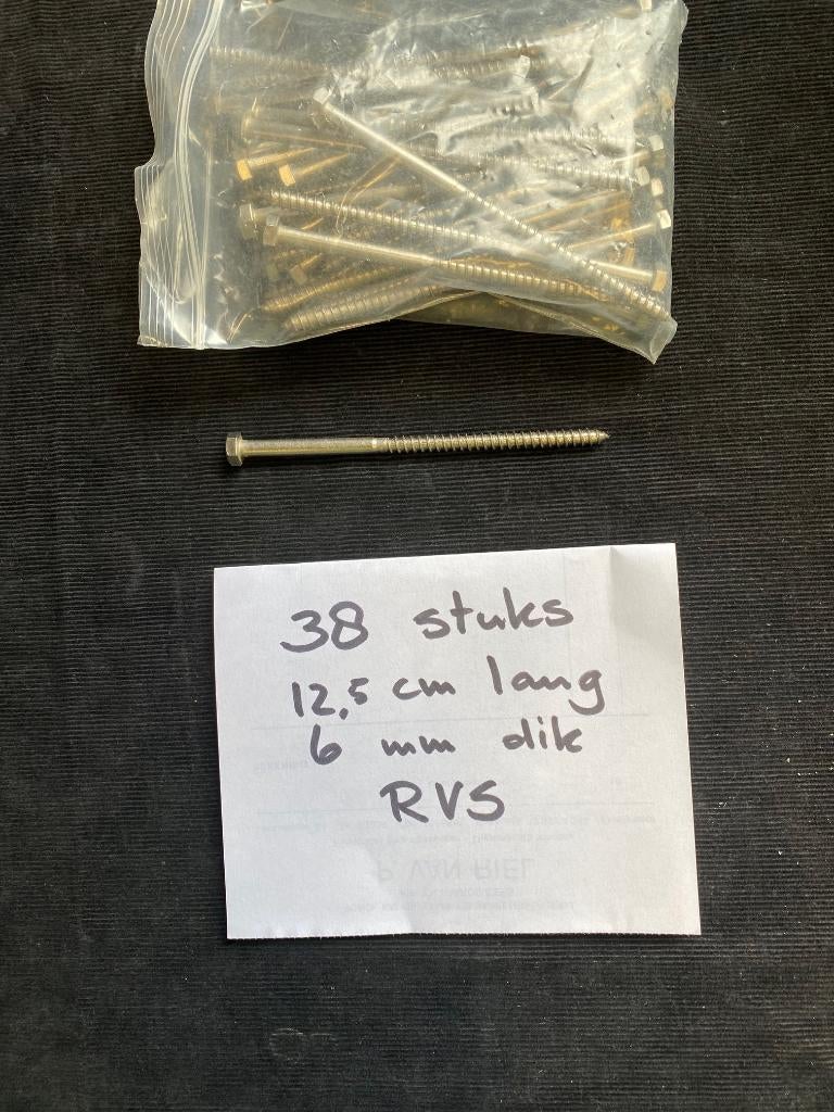 Houtdraaibouten rvs en verzinkt, Ophalen, 50 tot 100 mm, Schroeven, Nieuw