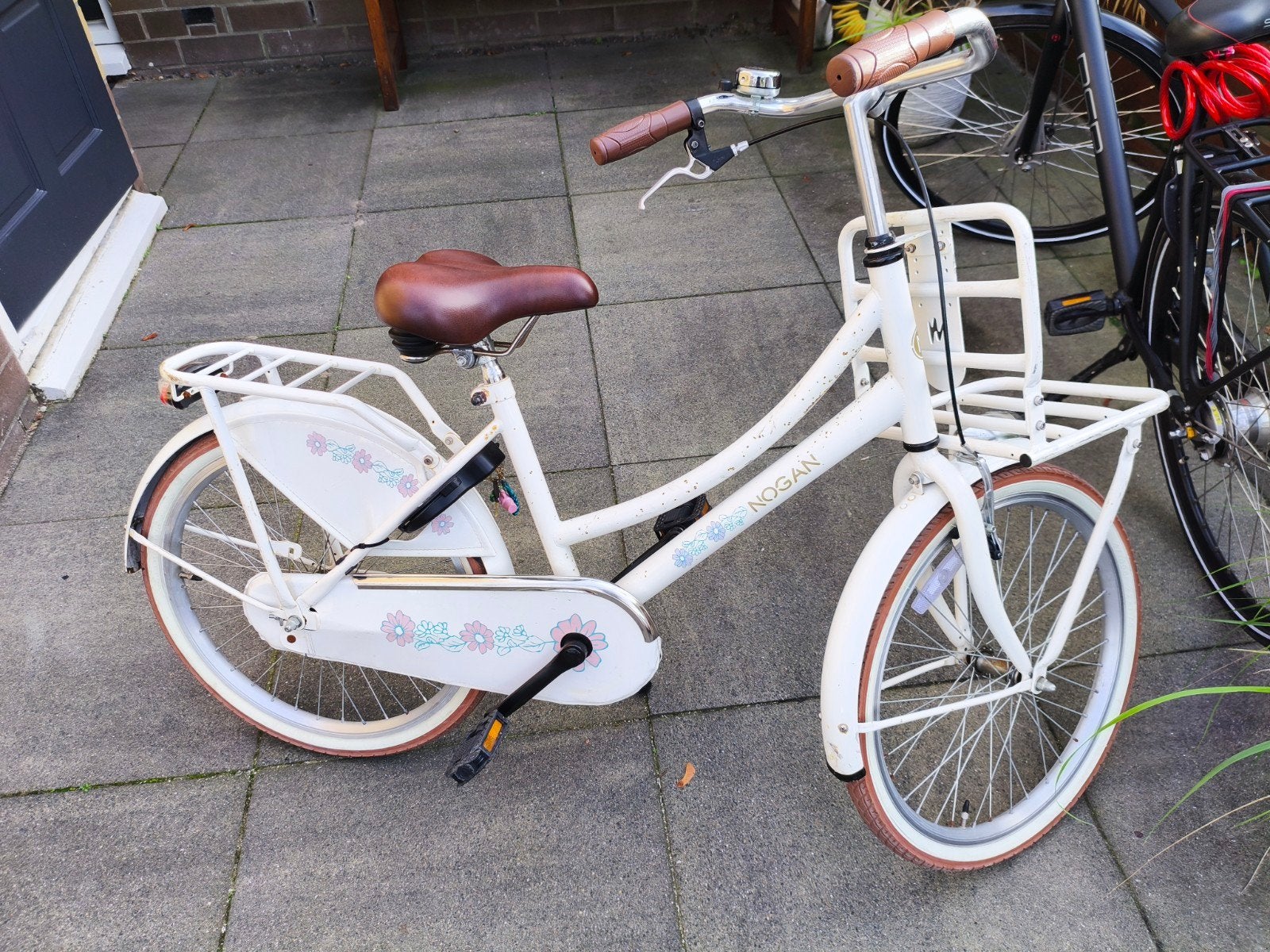 Nogan meisjes fiets met voordrager - Crème, Ophalen, Gebruikt, Terugtraprem, Overige merken