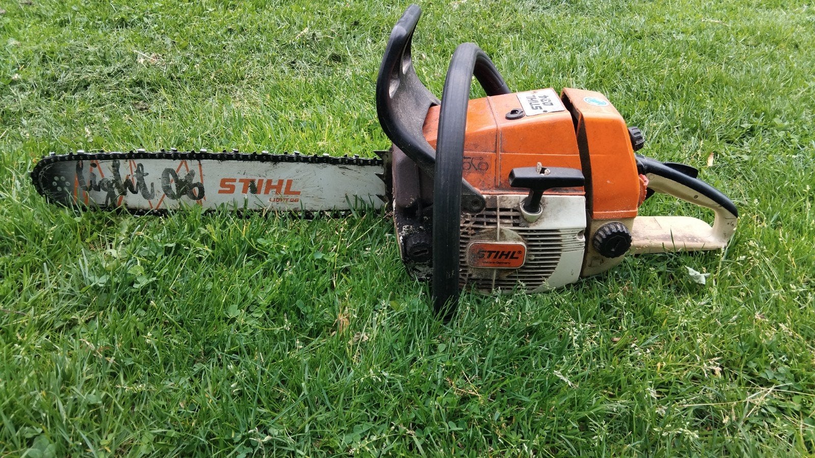 Stihl 034 Kettingzaag, Ophalen