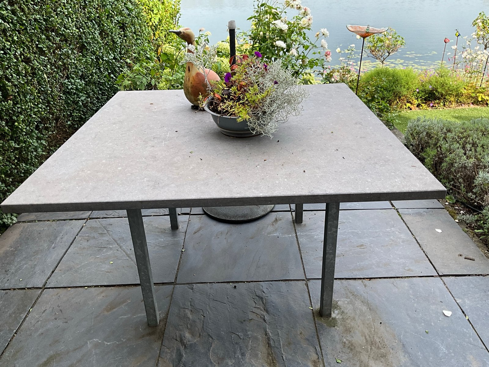 Tuintafel van Arduin 120x120x3 cm, Tuin en Terras, Ophalen, Gebruikt, Vierkant, Overige materialen