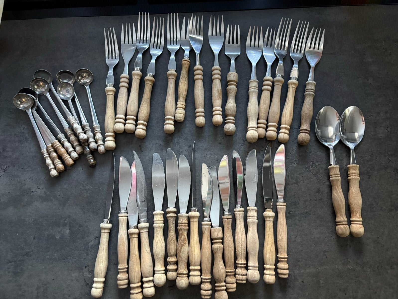 Houten bestek, Ophalen of Verzenden, Zo goed als nieuw, Hout