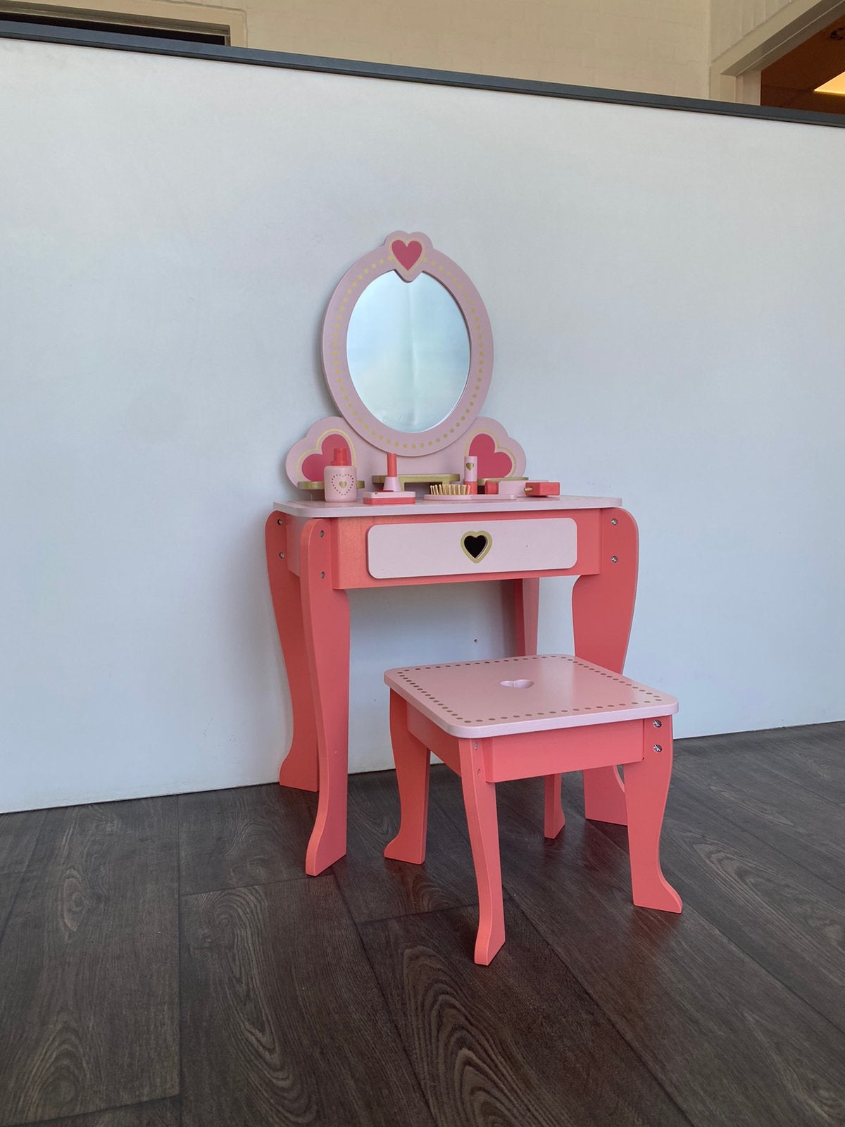 Houten kaptafel roze …NIEUW…, Ophalen of Verzenden, Nieuw, Meubelstuk of Keukentje