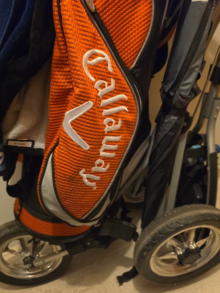 Callaway golftas met clubs en trolley, Sport en Fitness, Ophalen, Gebruikt, Set, Callaway