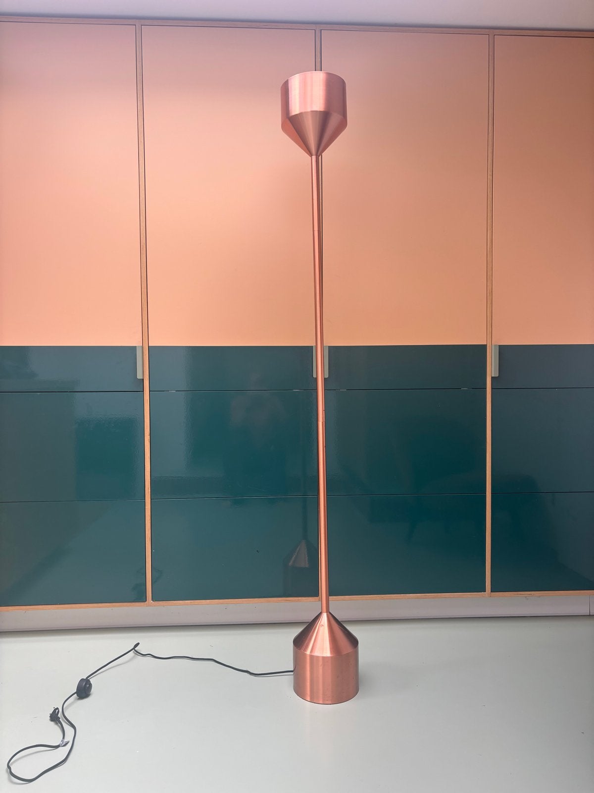 Stijlvolle koperen Torch lamp van Zuiver, Ophalen, Metaal, 150 tot 200 cm