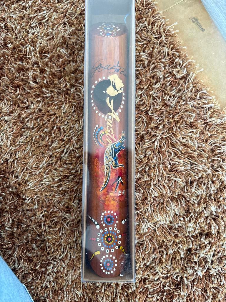 Didgeridoo met Kangoeroe Design - Australisch Muziekinstrume, Muziek en Instrumenten, Blaasinstrumenten | Overige, Verzenden, Nieuw