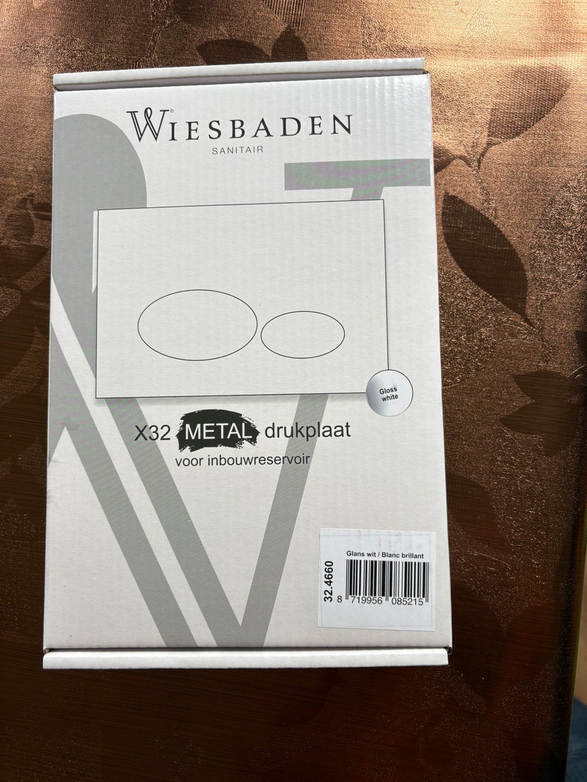 Wiesbaden druktoets/ drukplaat x32 metal, Ophalen of Verzenden, Nieuw, Toilet