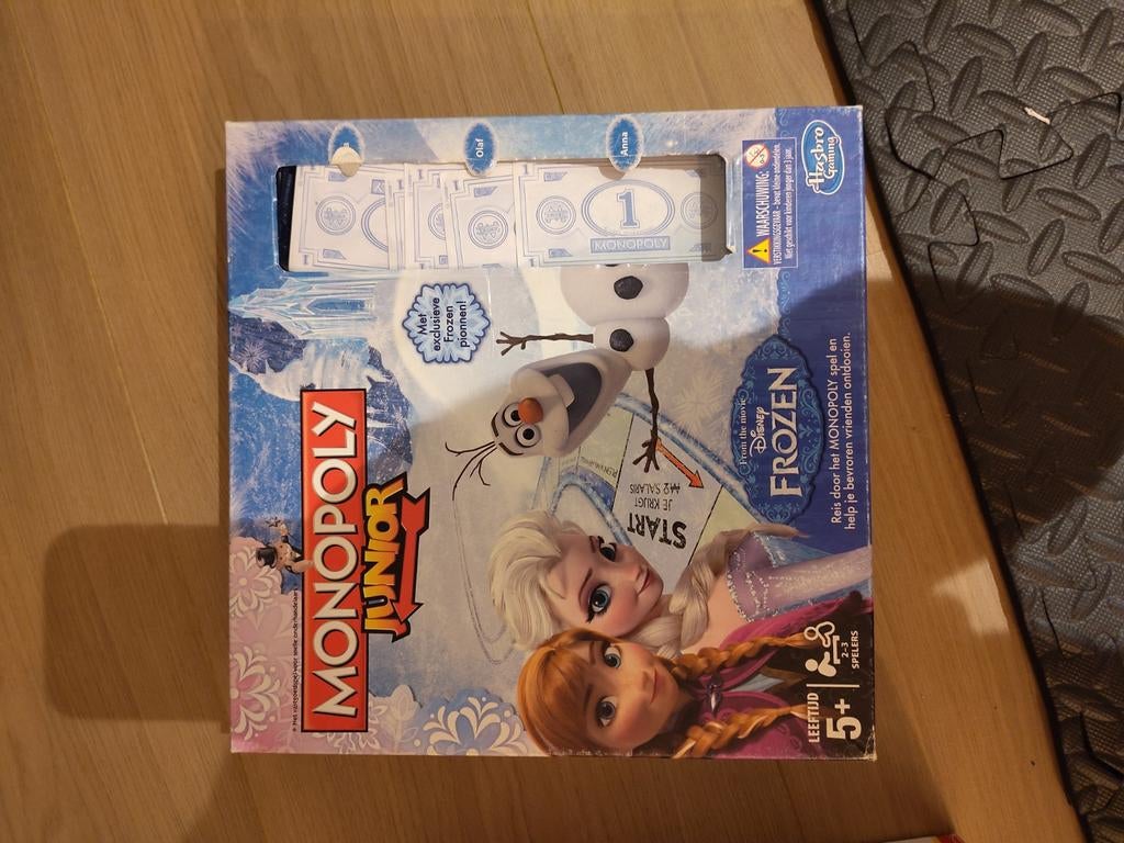 Monopoly Junior Disney Frozen Bordspel, Een of twee spelers, Ophalen, Gebruikt, Hasbro Gaming