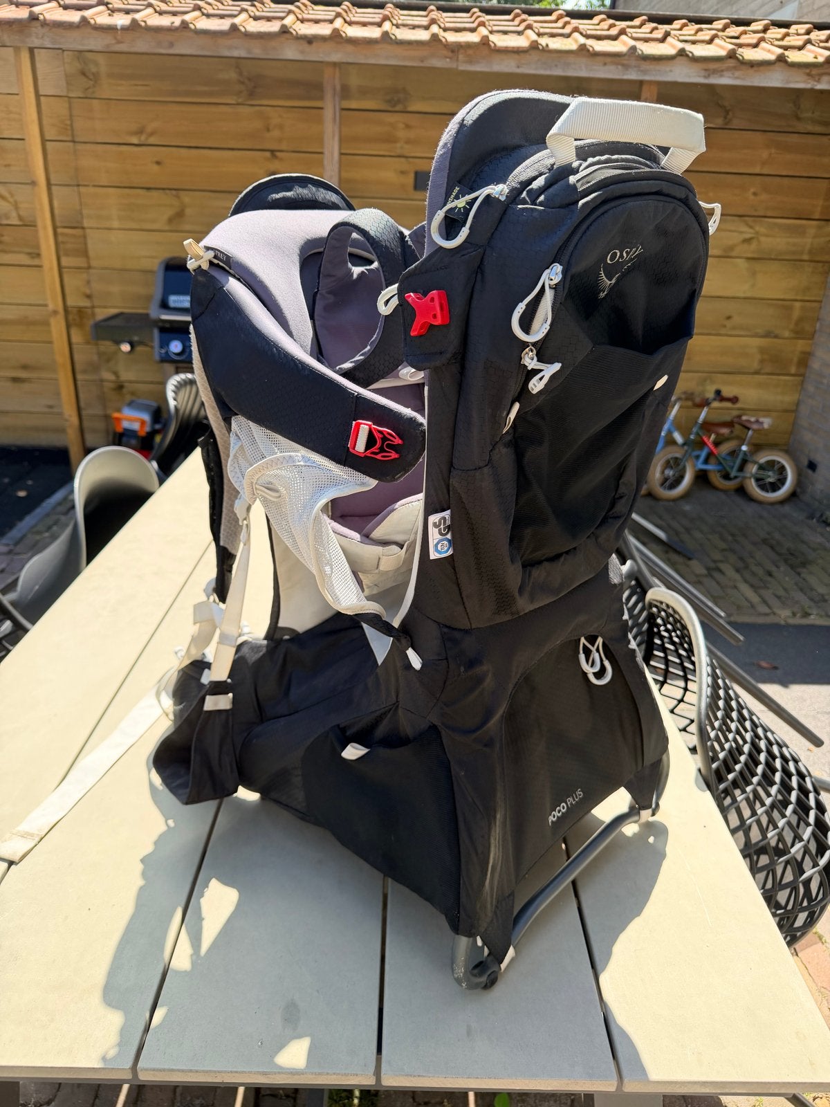 Osprey Poco Plus Draagrugzak Zwart, Kinderen en Baby's, Babydragers en Draagdoeken, Overige merken, Gebruikt, Ophalen of Verzenden