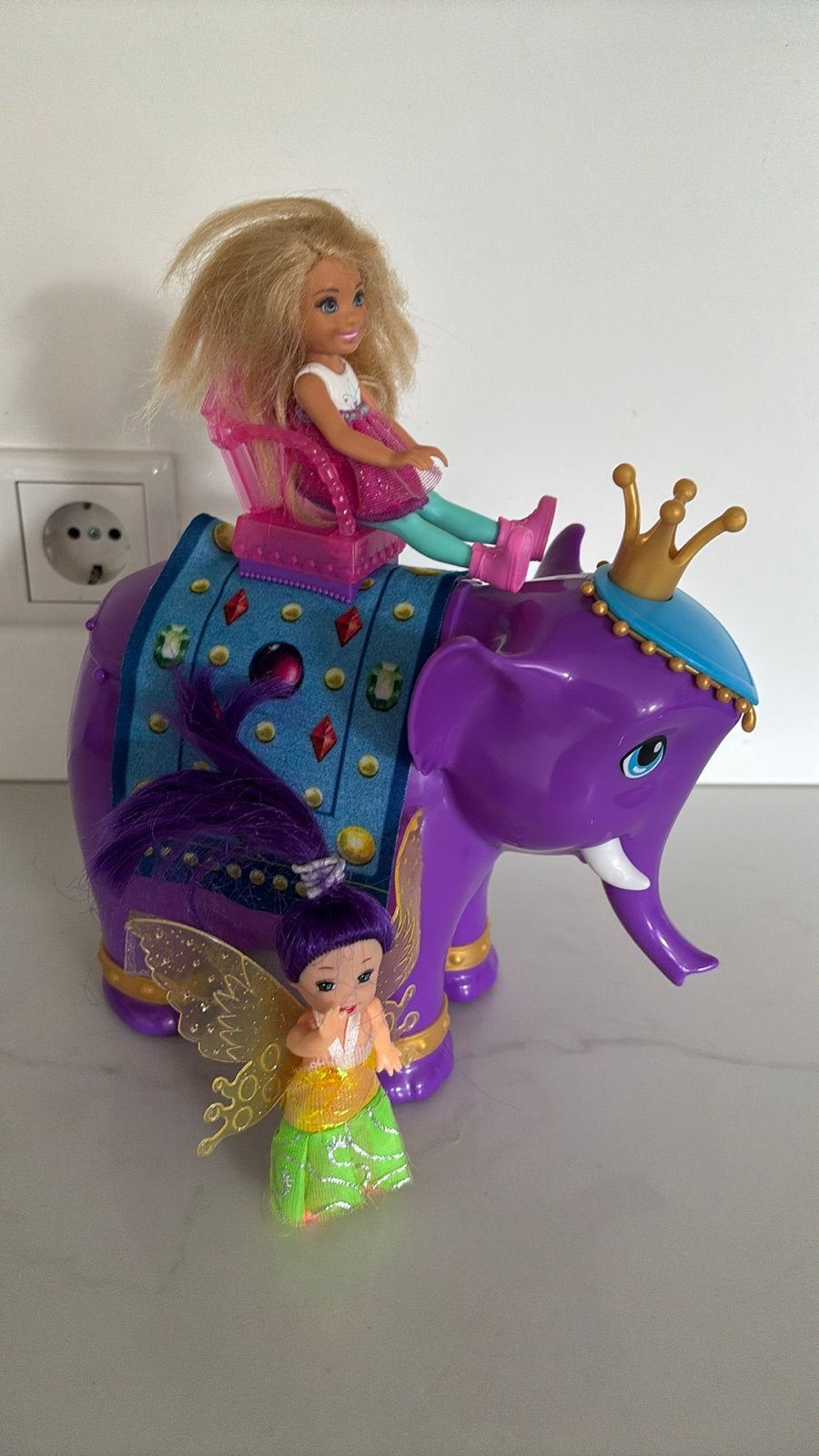 Barbie Chelsea en olifant met elfje, Ophalen of Verzenden, Zo goed als nieuw, Barbie