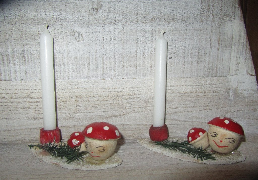 Antieke kerst decoratie; kandelaar, Ophalen of Verzenden, Gebruikt
