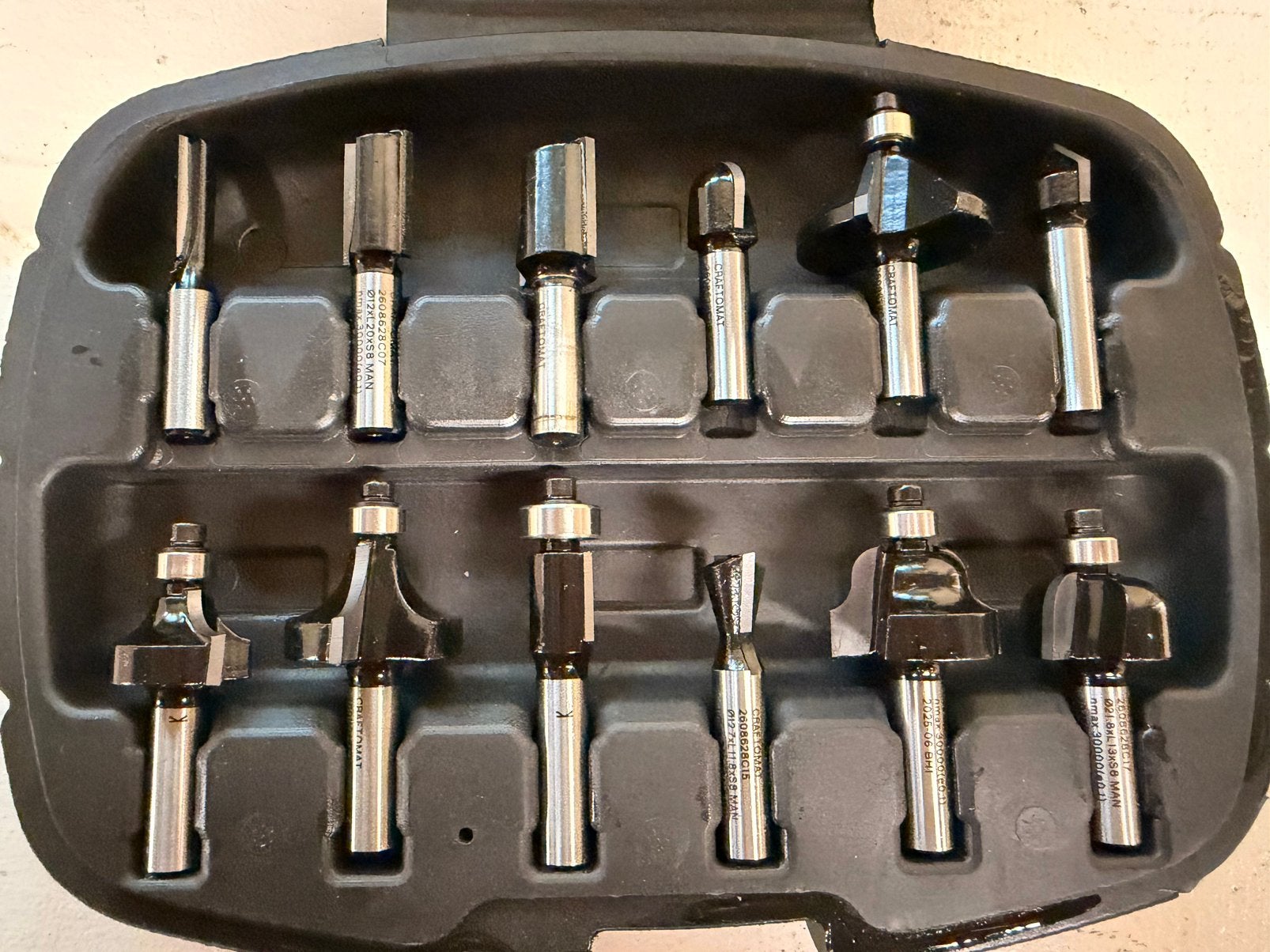 Craftomat 12-delige houtfrezenset – 8 mm NIEUW, Overige soorten, Hh, Nieuw, Ophalen of Verzenden