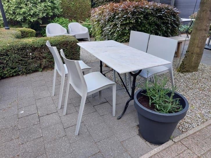 Philip Starck Slick-Slick binnen/buiten stoelen, stapelbaar., Huis en Inrichting, Stoelen, Ophalen, Gebruikt