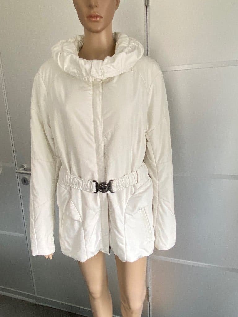 K297 Creenstone maat 40=M/L winterjas jas gewatteerd parka, Maat 38/40 (M), Wit, Creenstone, Ophalen of Verzenden