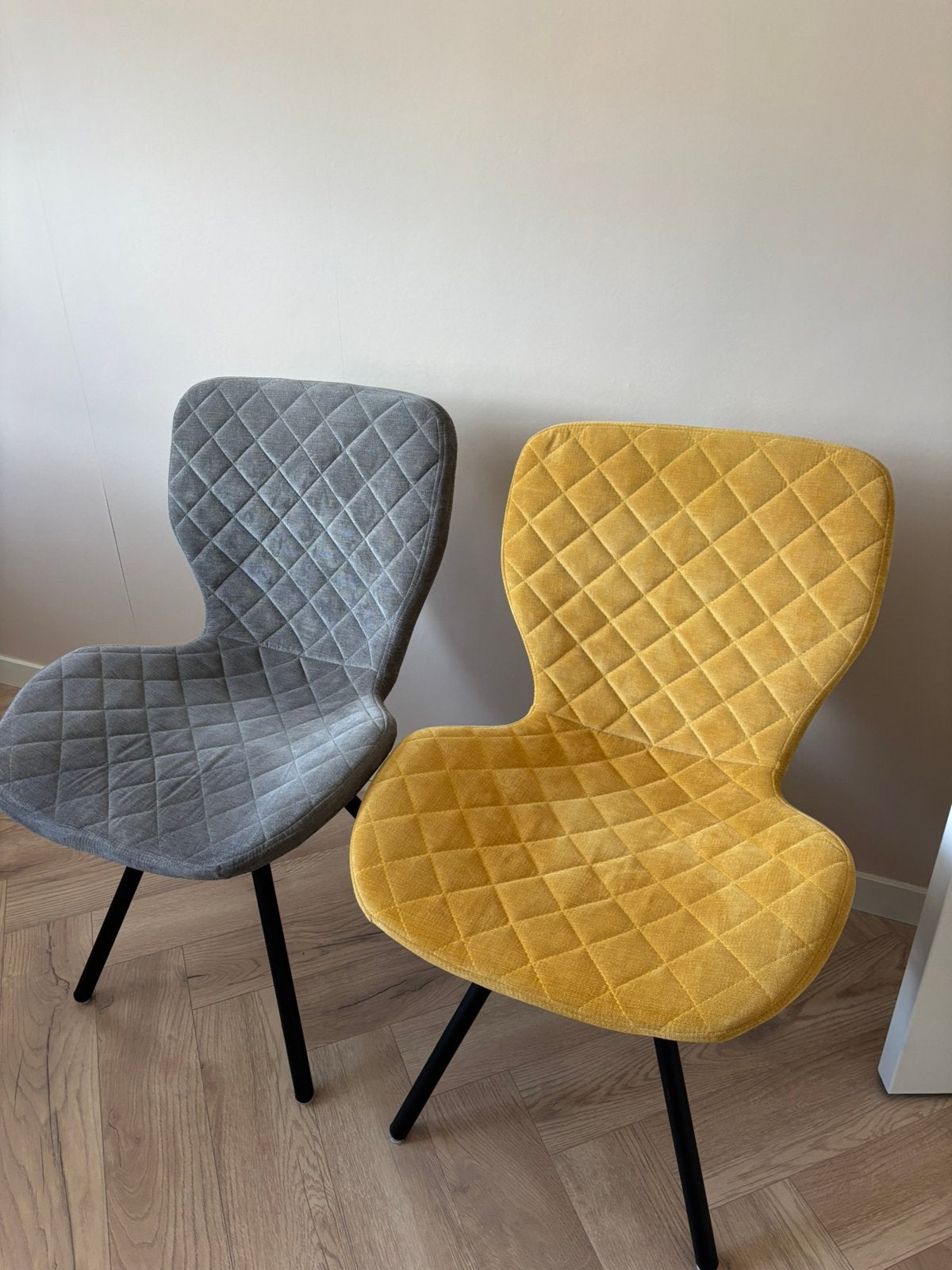 Eetkamerstoelen (4 stuks) velvet kleur, Ophalen, Overige materialen, Gebruikt, Overige kleuren
