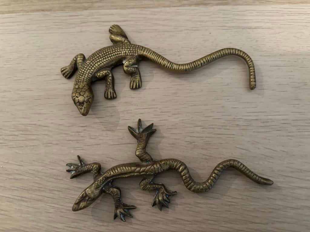 2 vintage messing salamanders, Ophalen of Verzenden