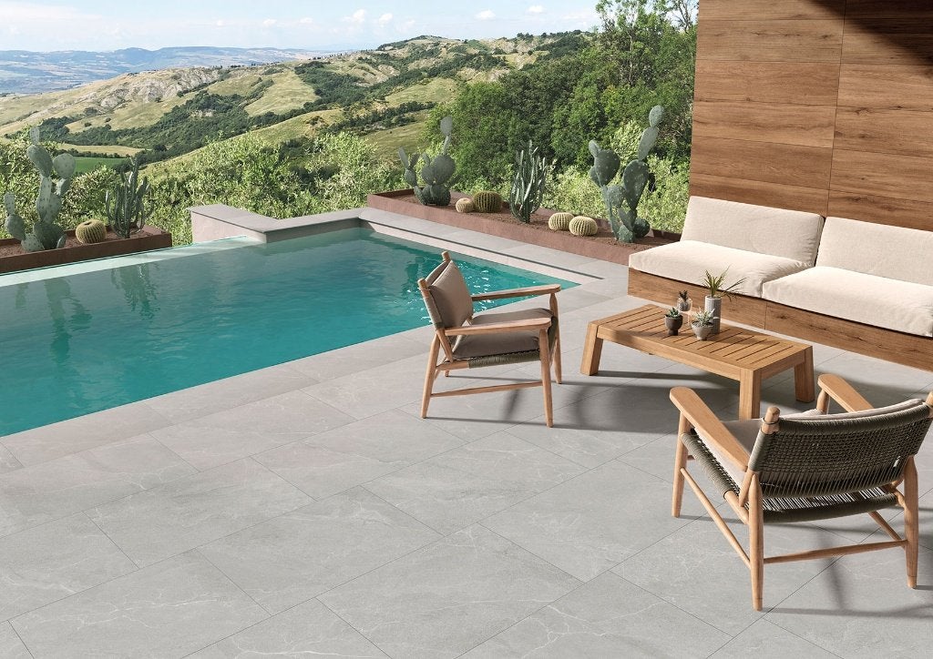 Terras Tegel Cortina Fumo 900x900x20mm voorraad, Italie, Keramiek, Nieuw, Ophalen of Verzenden