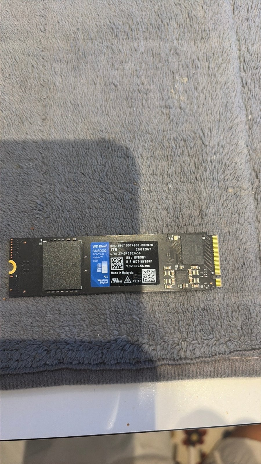 WD Blue SN5000 1TB M.2 NVMe SSD (PCIe 4.0 - M.2 2280), Ophalen, Intern, SSD, Zo goed als nieuw