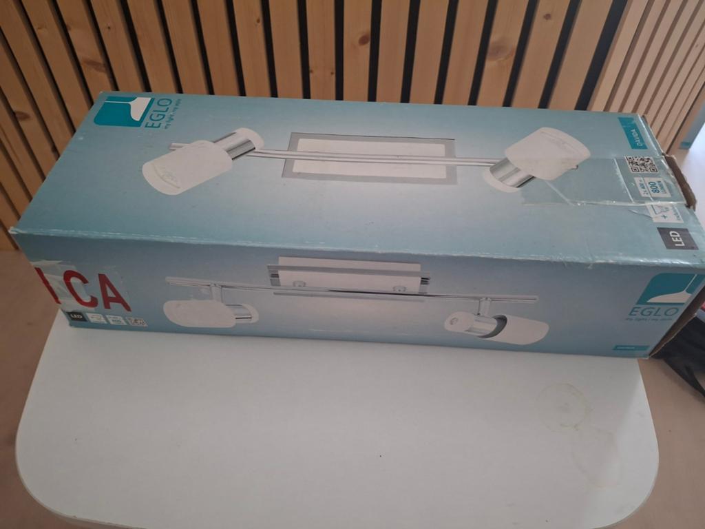 EGLO Davida LED Plafondspot - Chroom/Wit - Nieuw in doos, Metaal of Aluminium, Nieuw, Ophalen of Verzenden, Modern
