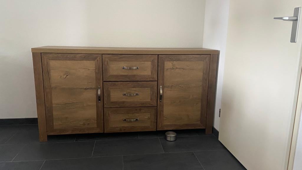 Dressoir kast met deuren en diepe lades, Ophalen, Gebruikt, 150 tot 200 cm, Met lade(s)