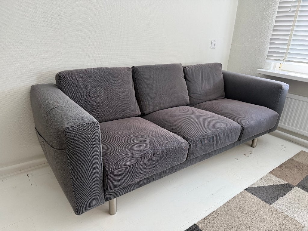 Gratis Ikea Norsborg bank (3-zits, Finnsta donkergrijs), Ophalen, Gebruikt, Driepersoons, 75 tot 100 cm