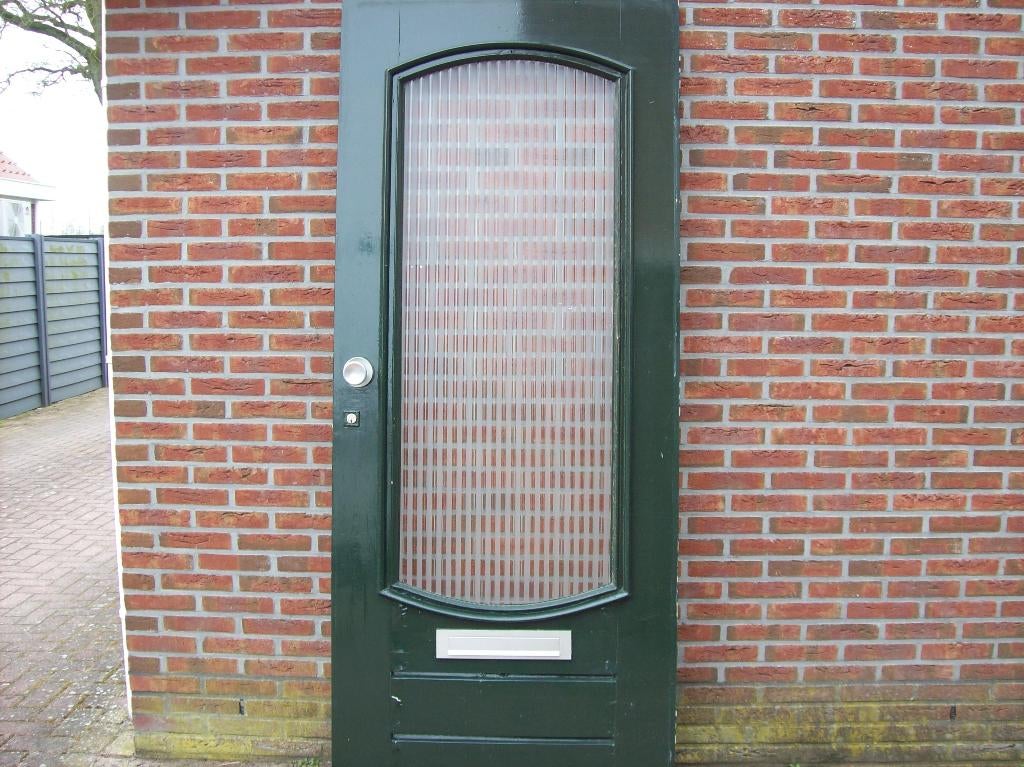 deur met glas, Gebruikt, 80 tot 100 cm, Ophalen of Verzenden, Buitendeur