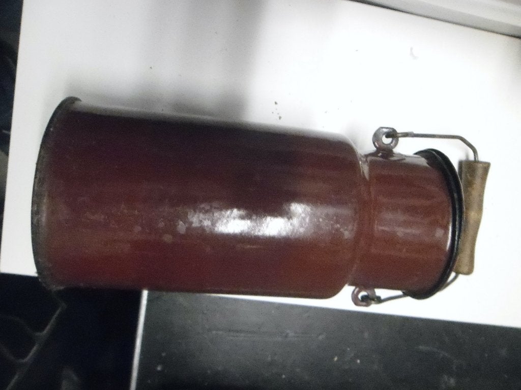 Vintage Melkbus - Bruin geëmailleerd, Ophalen of Verzenden