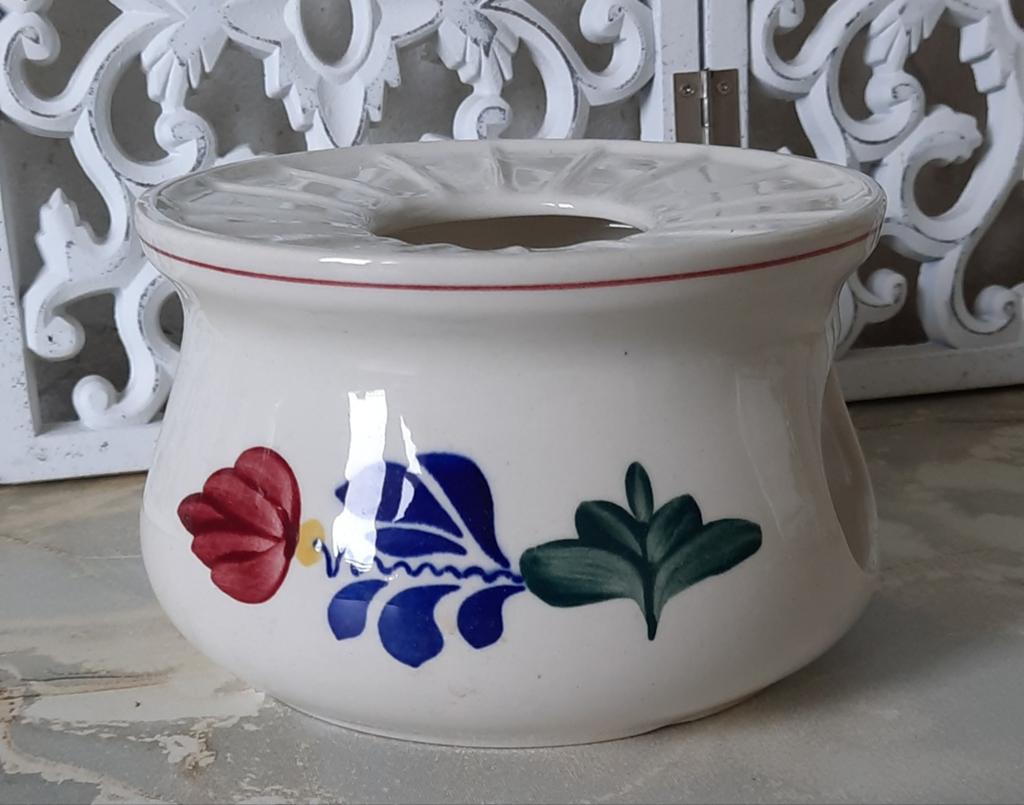 Boch boerenbont theelichtje, Made in Belgium, Ophalen of Verzenden, Nieuw, Aardewerk, Boerenbont