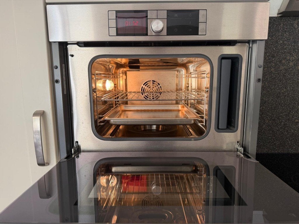 Bosch Combi Stoomoven HBC36D753, Ophalen, 45 tot 50 cm, Gebruikt, Hete lucht