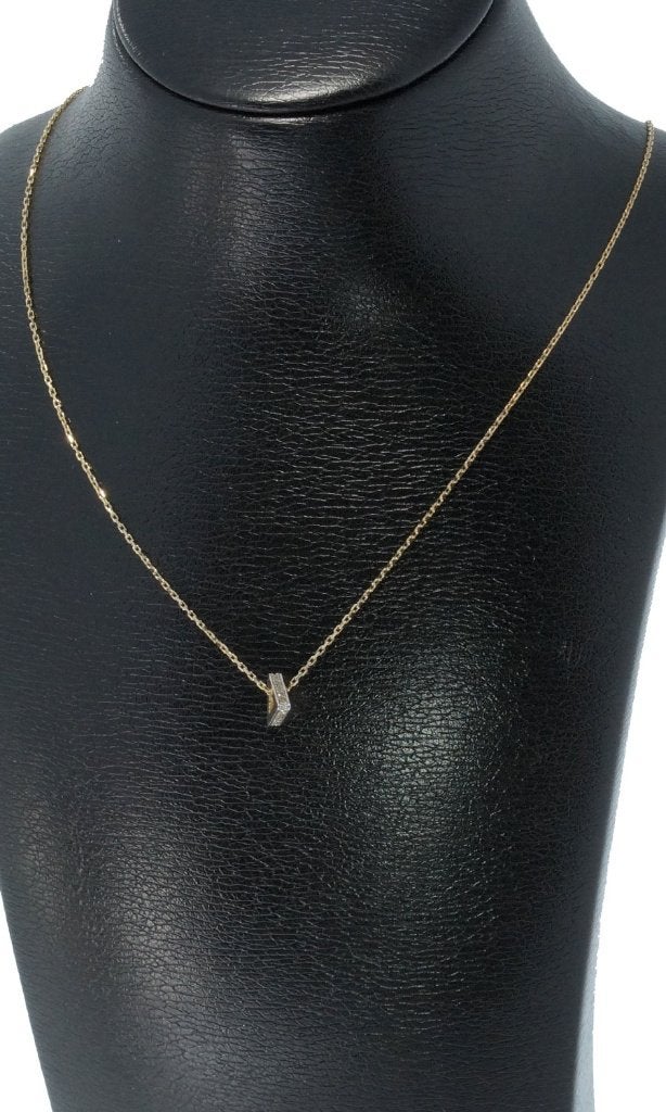 Nieuwe 14k gouden anker schakel ketting hanger zirkonia dame, Voordeelsieraden, Verzenden, Nieuw, Met edelsteen