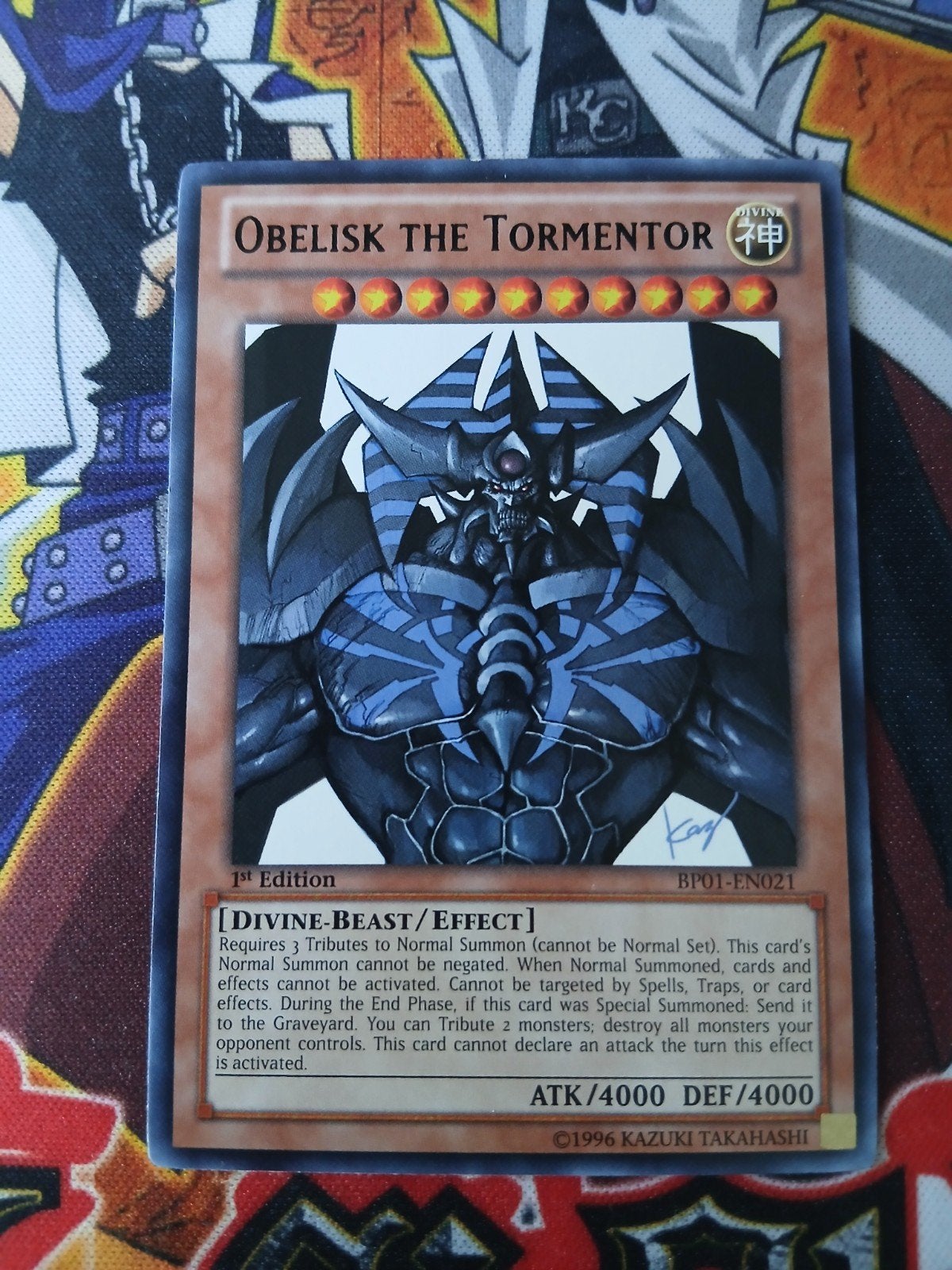Obelisk the Tormentor - Rare BP01 - Yu-Gi-Oh, Ophalen of Verzenden, Zo goed als nieuw