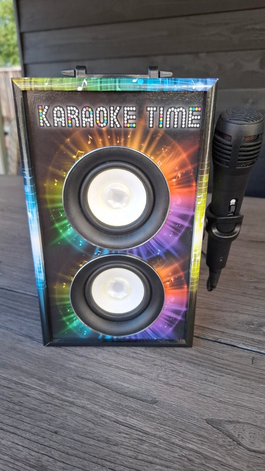 Karaoke Time Box met Microfoon - Draagbaar Muziekplezier, Ophalen of Verzenden, Zo goed als nieuw, Complete set