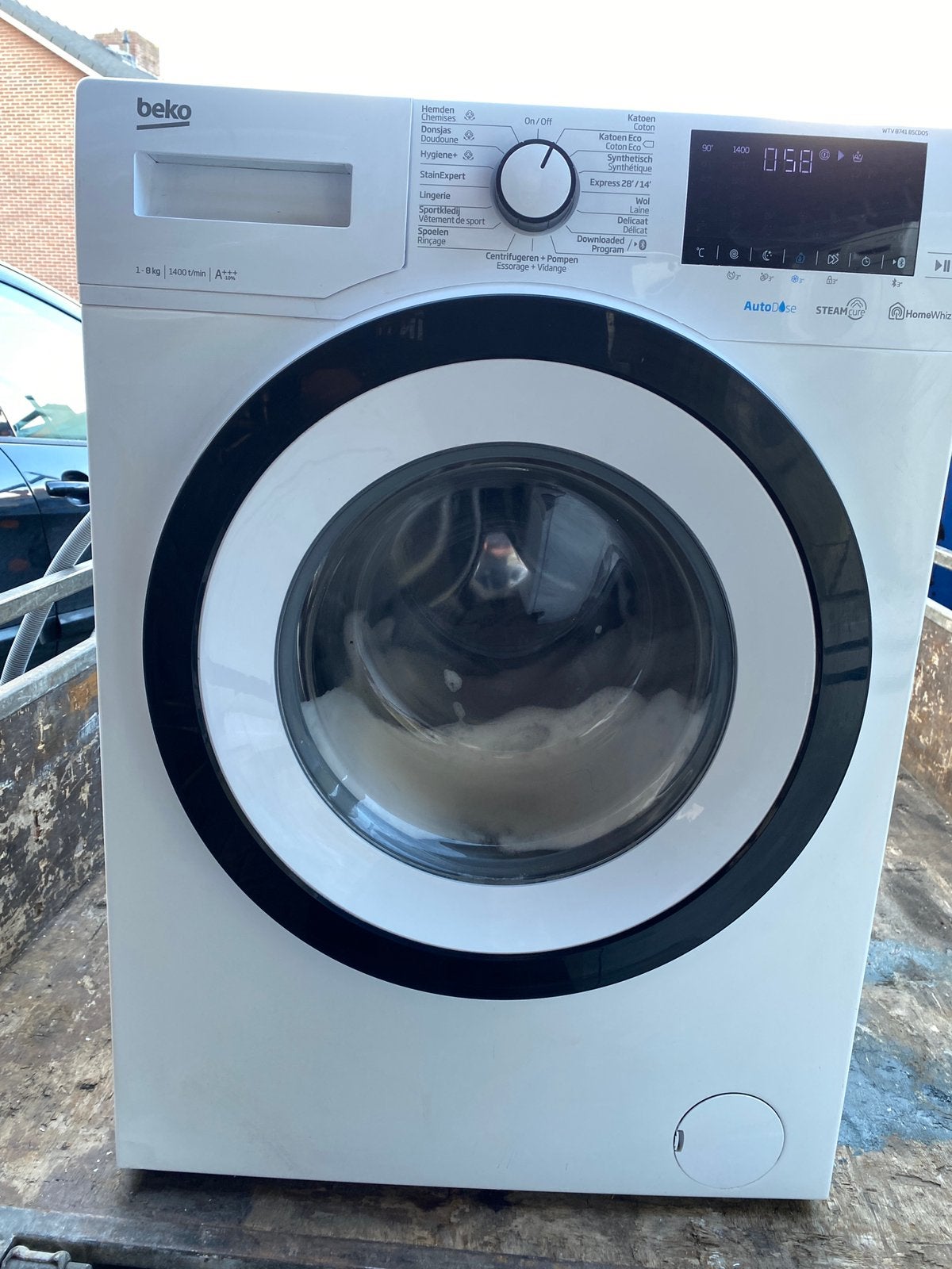 Beko wasmachine, Witgoed en Apparatuur, Ophalen, 1200 tot 1600 toeren, 8 tot 10 kg, Energieklasse A of zuiniger